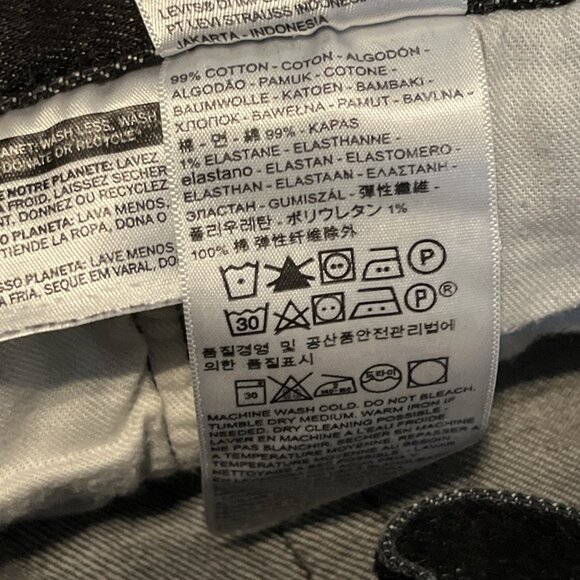 Mens Levis 501 Original Fit Denim Jeans SZ 40x30 Black Button Fly Stretch Modern - Picture 12 of 13